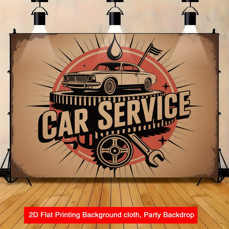 Spanduk layanan mobil retro be - Heavy Equipment Mechanic ulasan dan harga